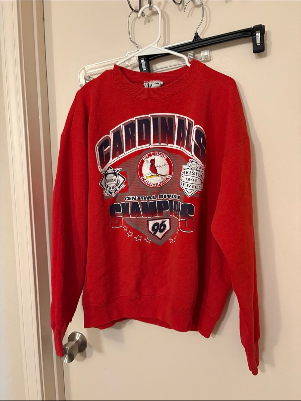 Lee Red St. Louis Cardinals Crewneck Sweater vintage 90’s